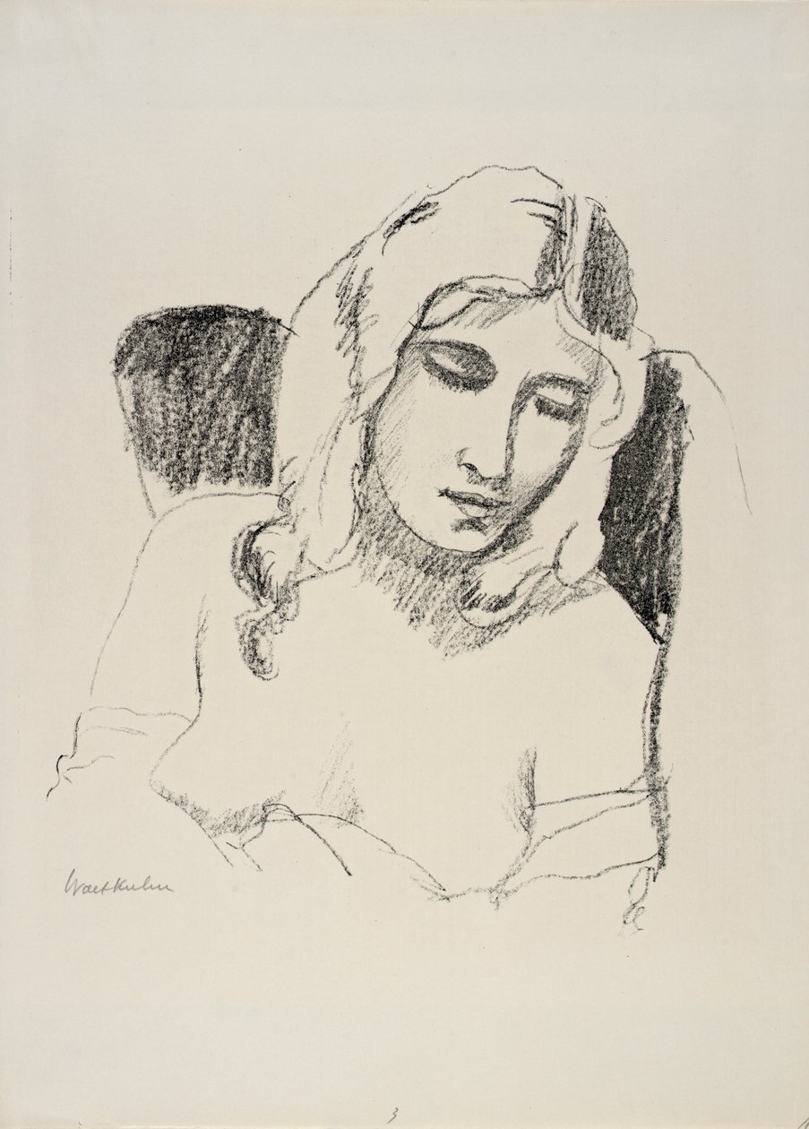 Schlafendes Mädchen von Walt Kuhn