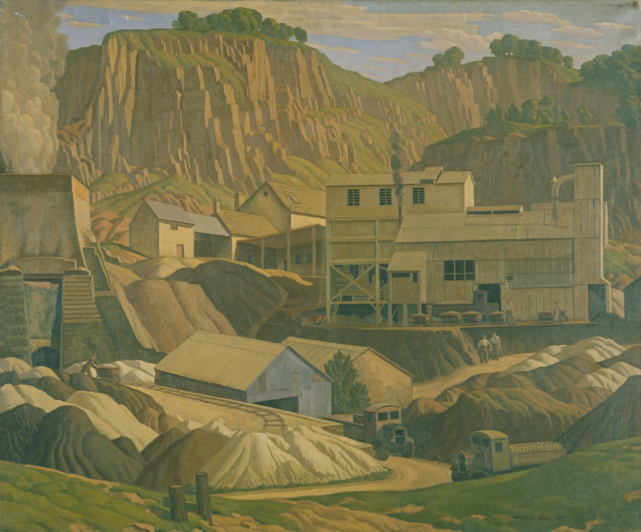 Derbyshire-Steinbruch, 1937 von Walter Bell
