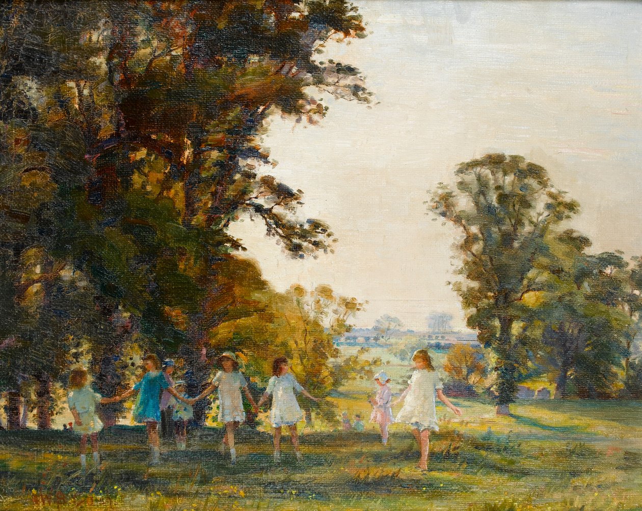 Kinder beim Spielen von Walter Bonner Gash