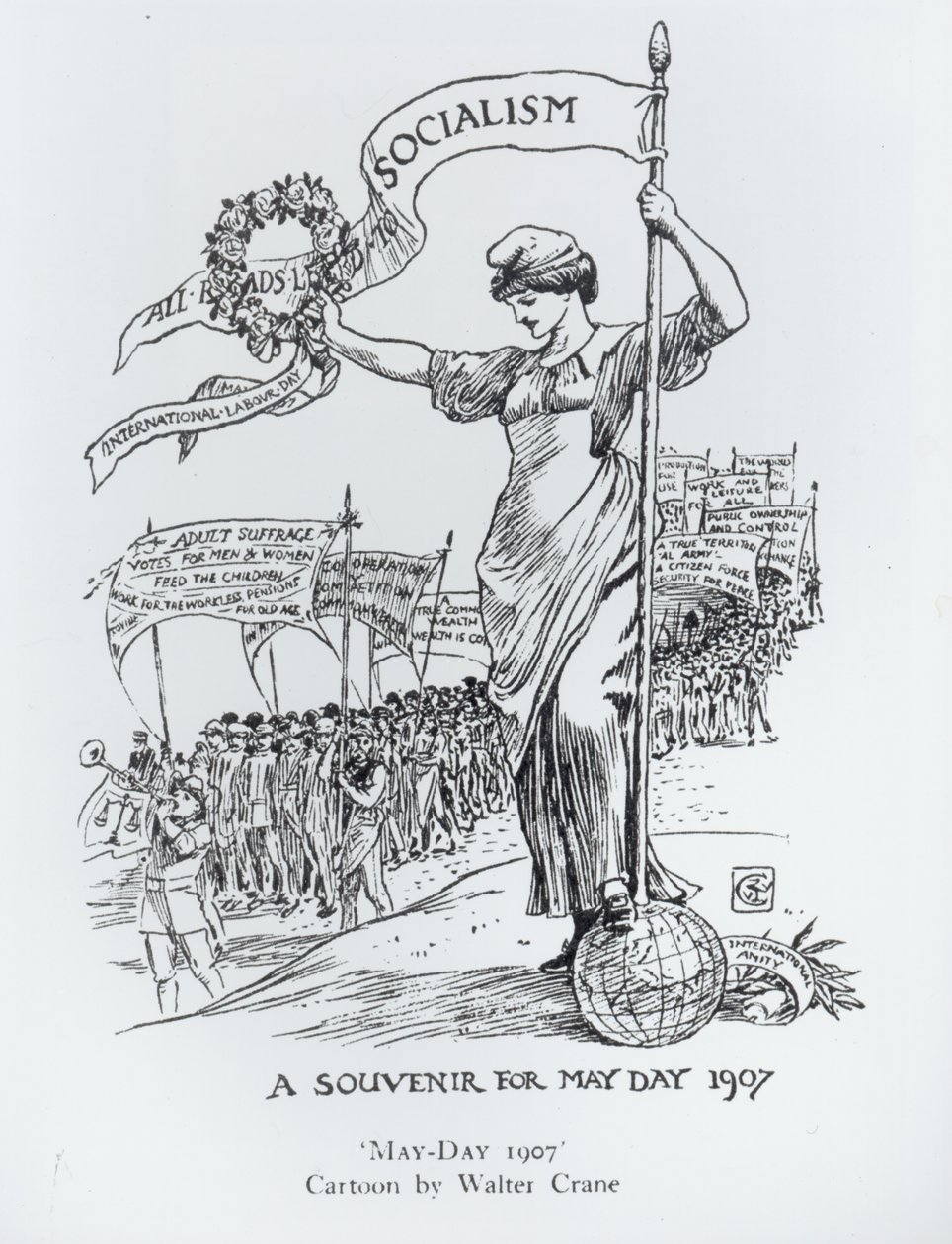 Maifeiertag, 1907 von Walter Crane
