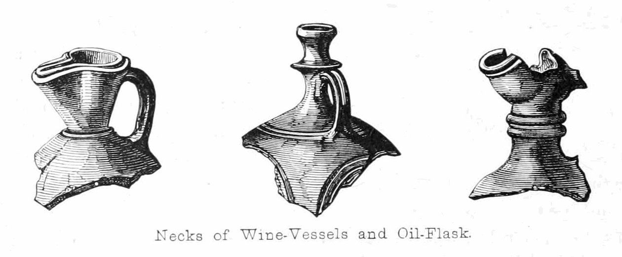 Hälse von Weingefäßen und Ölflaschen von Walter Crane