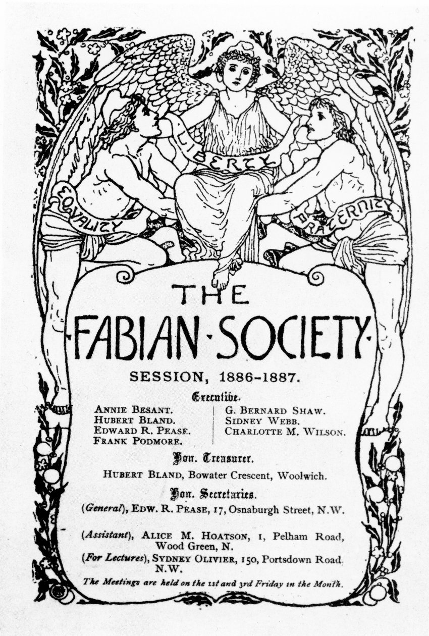 Der Fabian Society Bericht, 1886-7 von Walter Crane