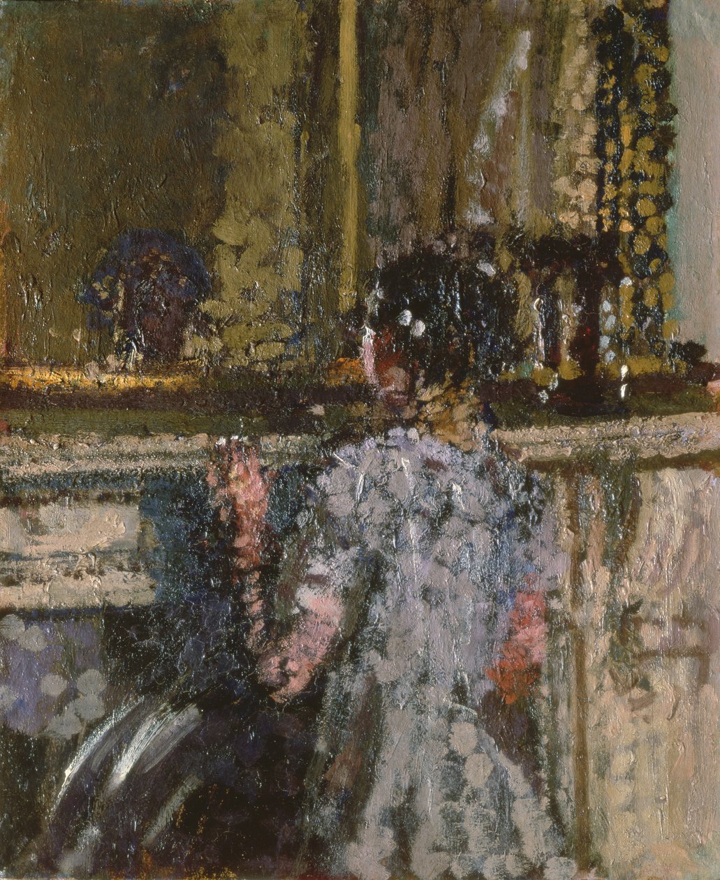 Mädchen, das in einen Spiegel schaut von Walter Richard Sickert