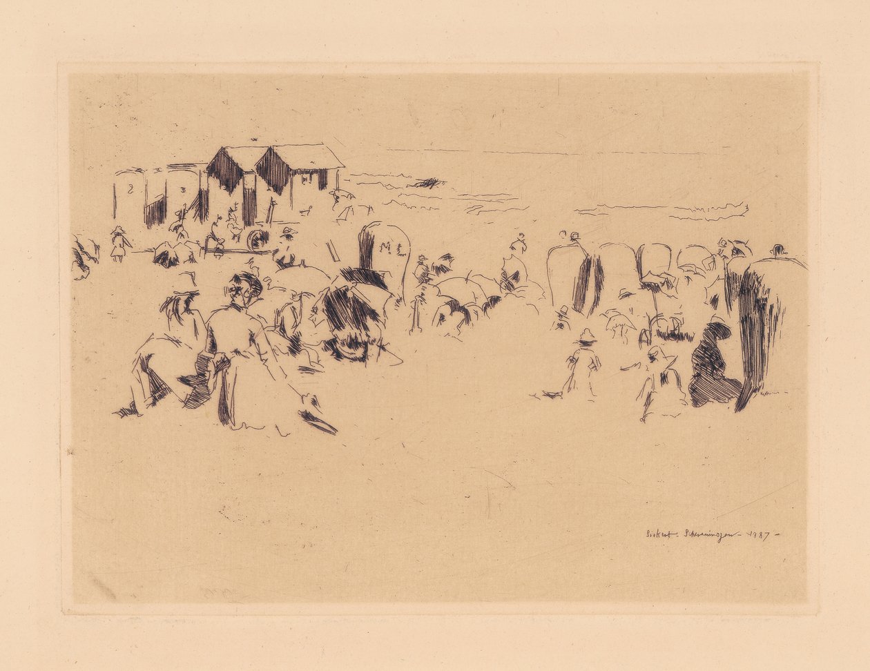 Scheveningen, Badewagen, 1887 von Walter Richard Sickert