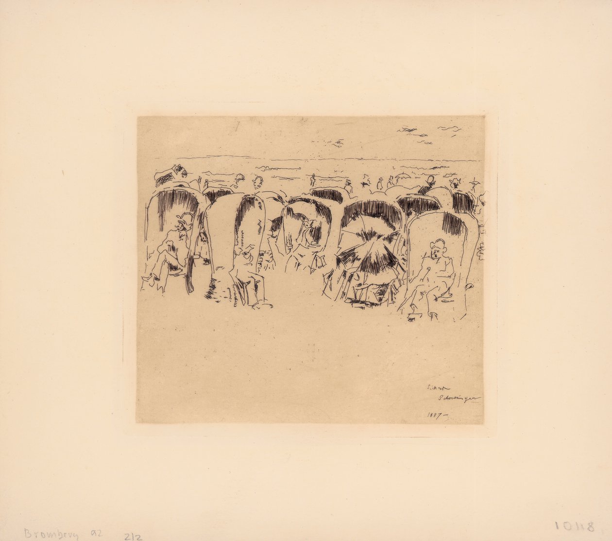 Scheveningen, Windstühle am Strand, 1887 von Walter Richard Sickert