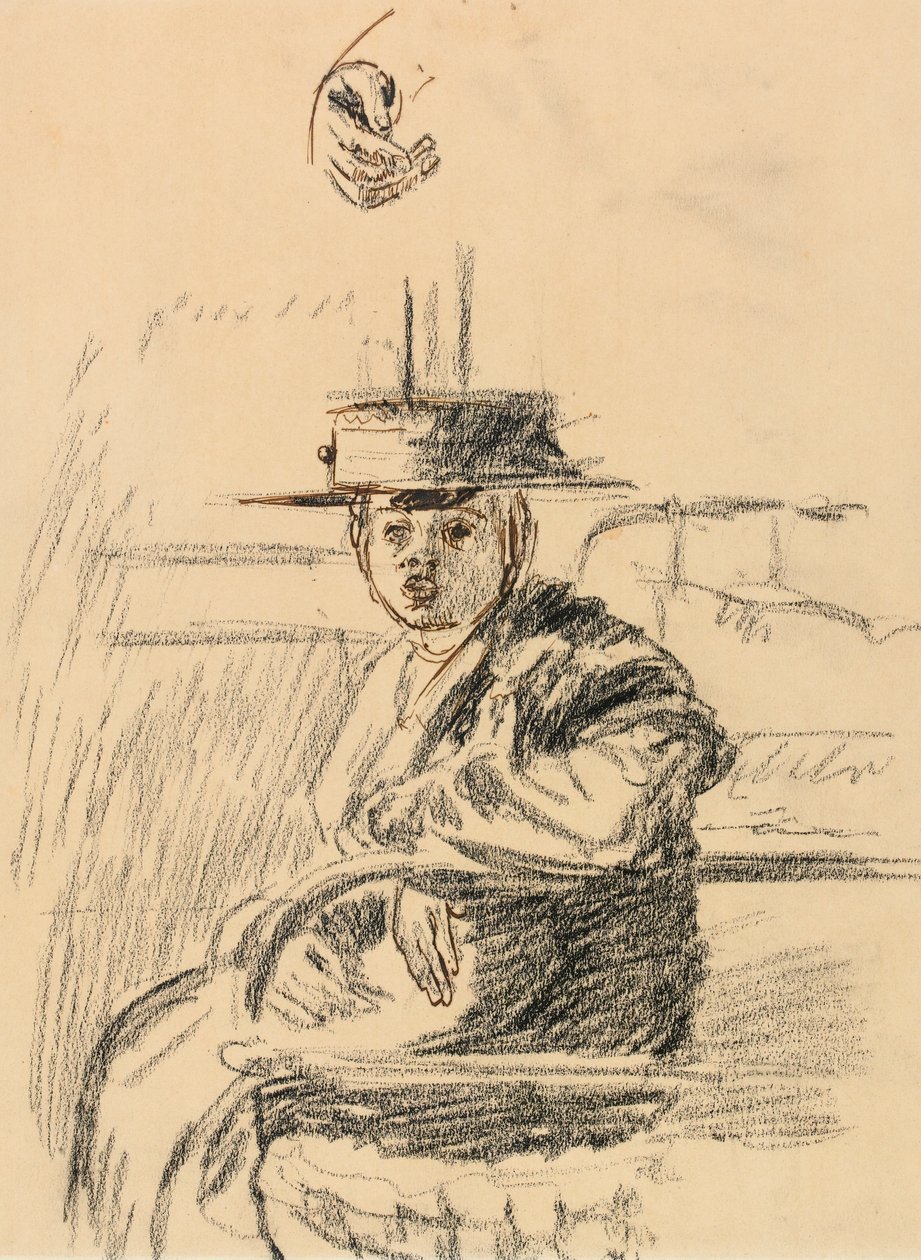 Sitzende Frau mit Strohhut von Walter Richard Sickert