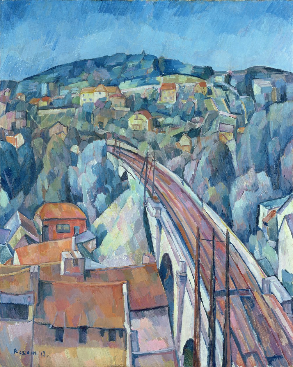 Die Eisenbahnbrücke bei Meulen von Walter Rosam