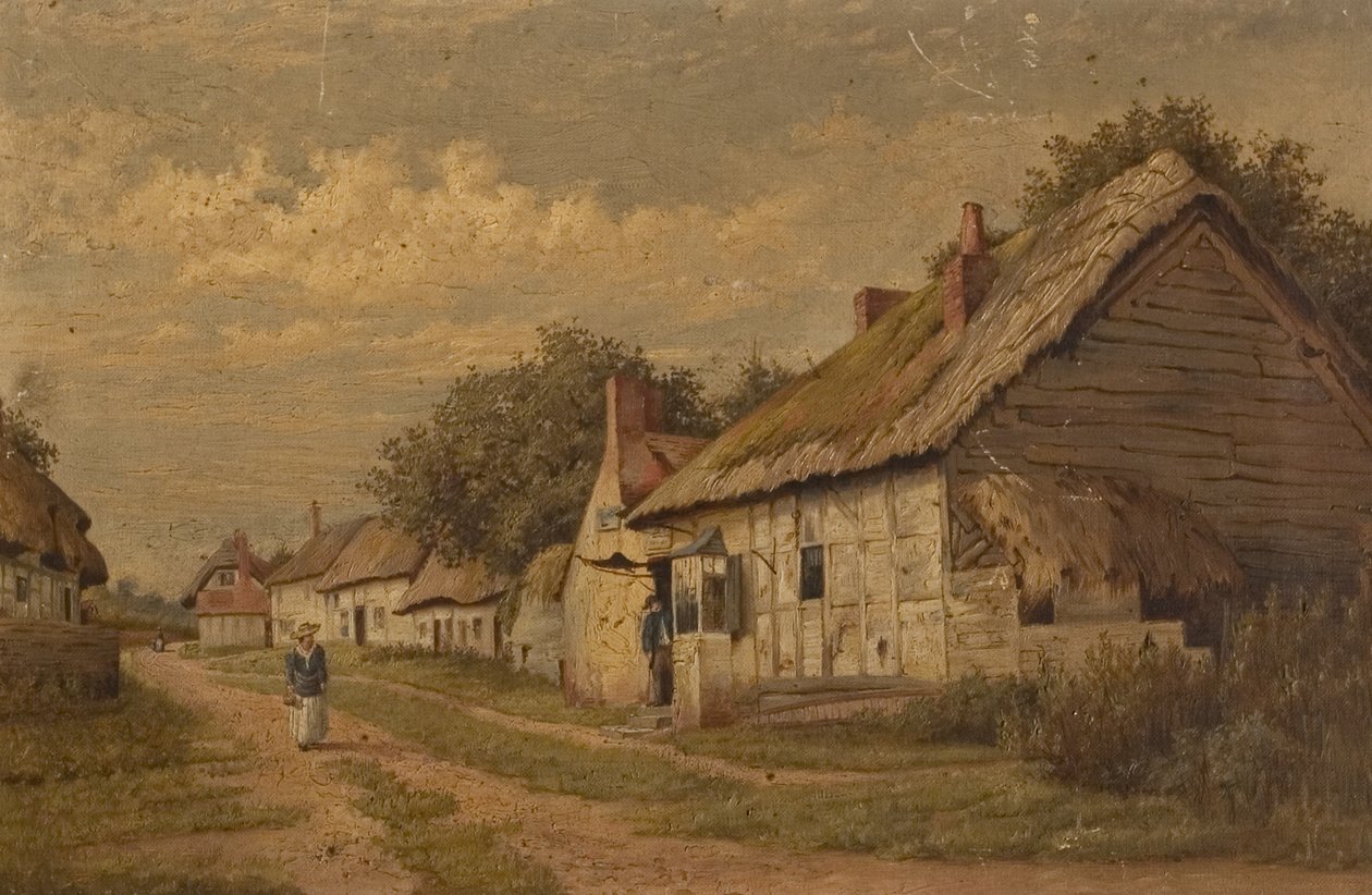 Eine Gasse in Gloucestershire, spätes 19. Jahrhundert von Walter Scott