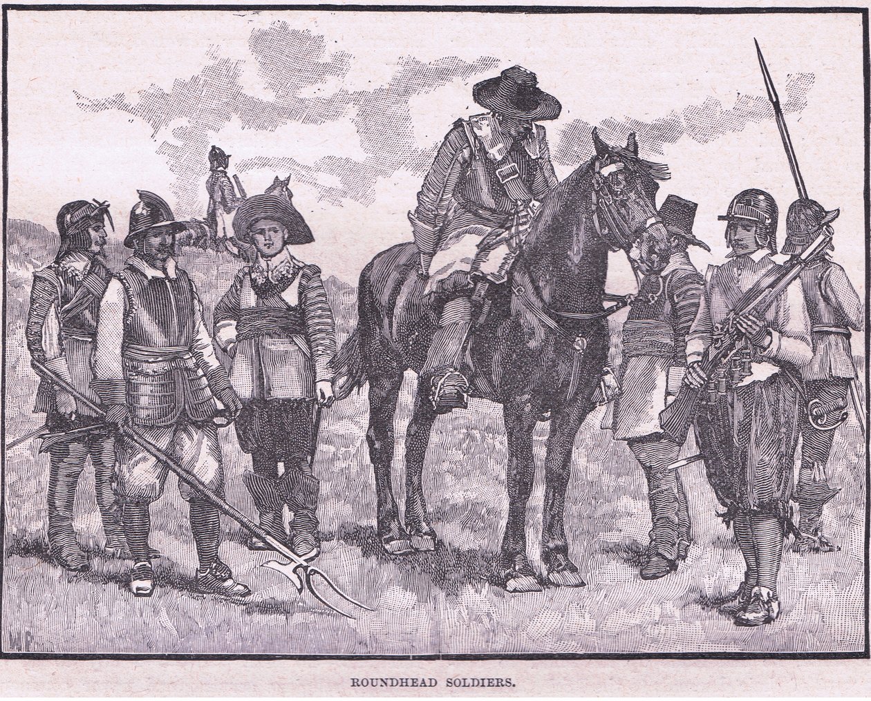 Rundkopf-Soldaten 1645 n. Chr. von Walter Stanley Paget
