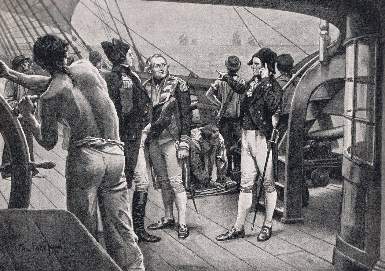 Sir John, es gibt siebenundzwanzig Segel der Linie, Illustration aus 