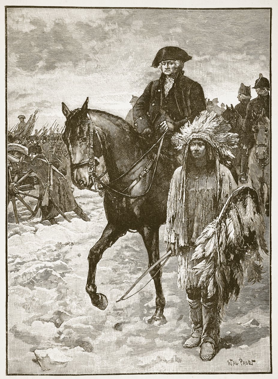 Washington überquert den Delaware, 1776, Illustration aus 