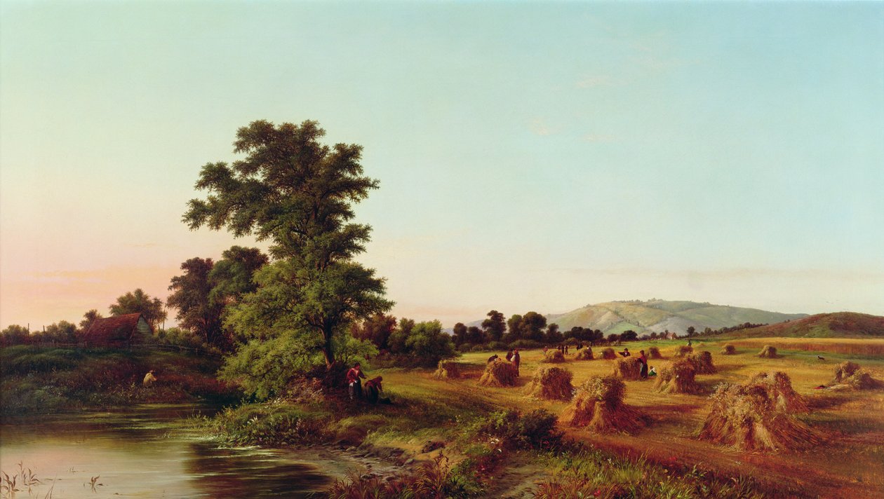 Ein Kornfeld in Surrey, 1865 von Walter Williams