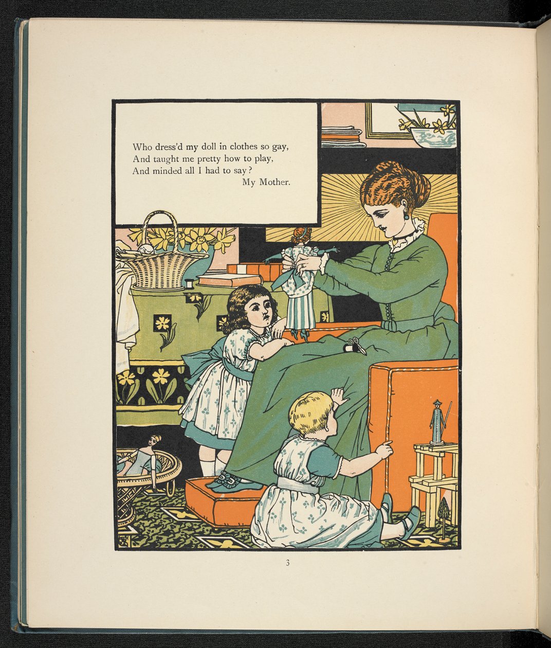 Eine Mutter mit ihren Kindern von Walter Crane