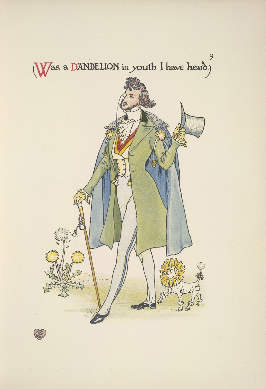 Löwenzahn. Ein gut gekleideter junger Mann von Walter Crane