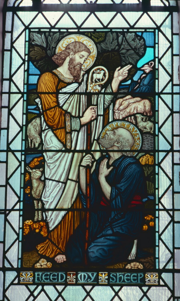 "Feed My Sheep" von Walter Crane (1845-1915) von Walter Crane
