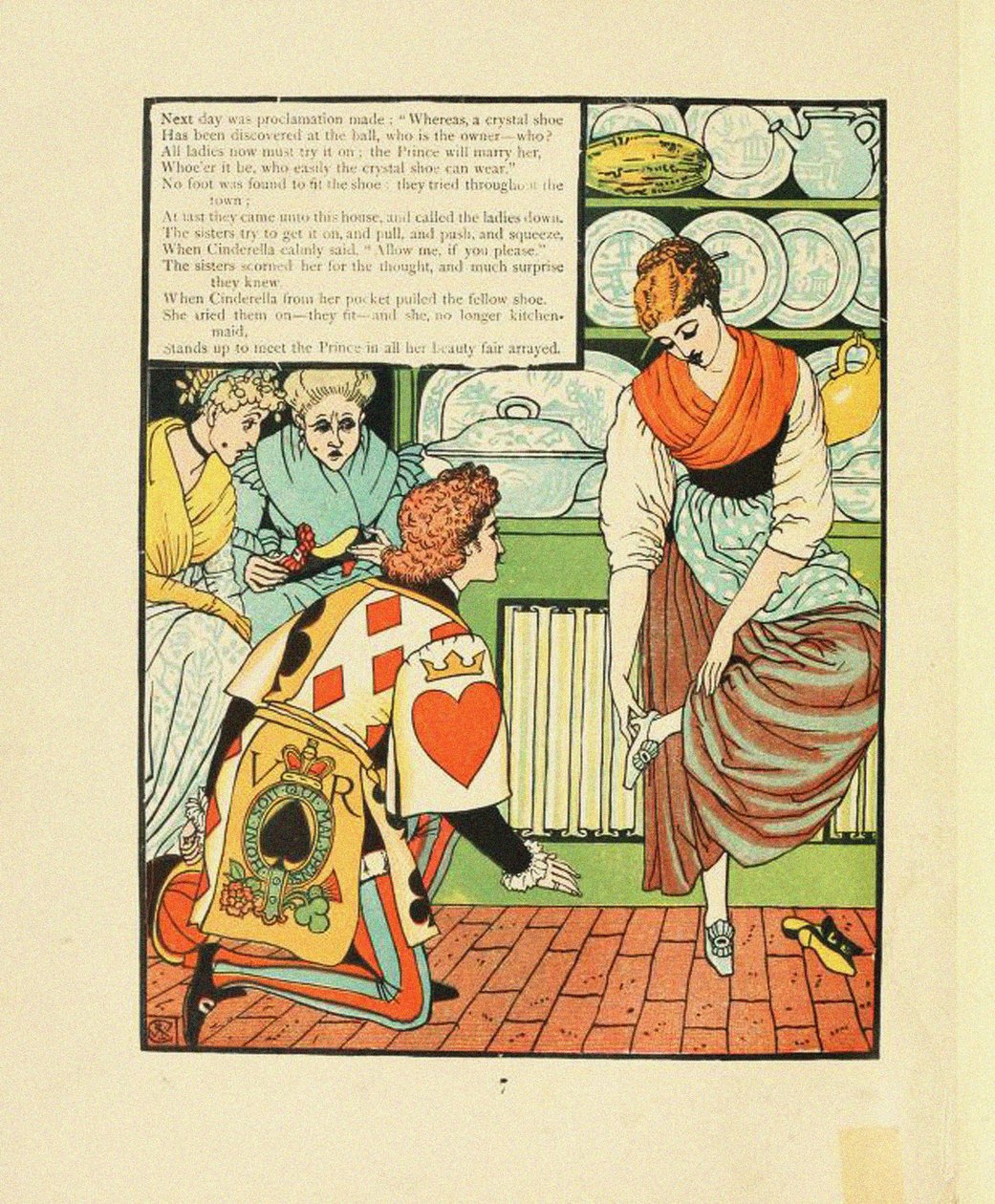 Illustration für das Märchen Aschenputtel von Walter Crane