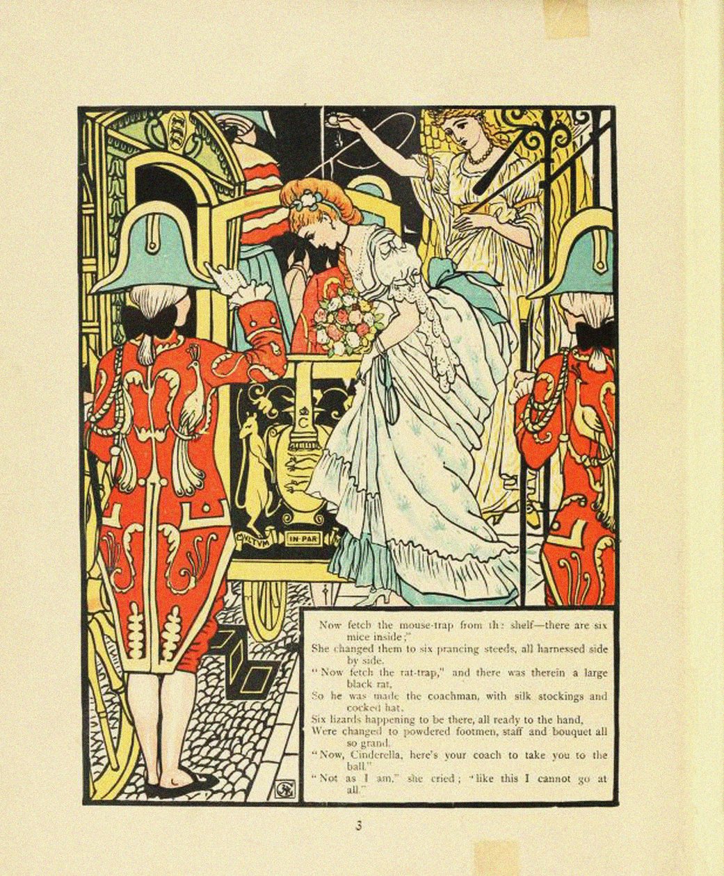 Illustration für das Märchen Aschenputtel von Walter Crane