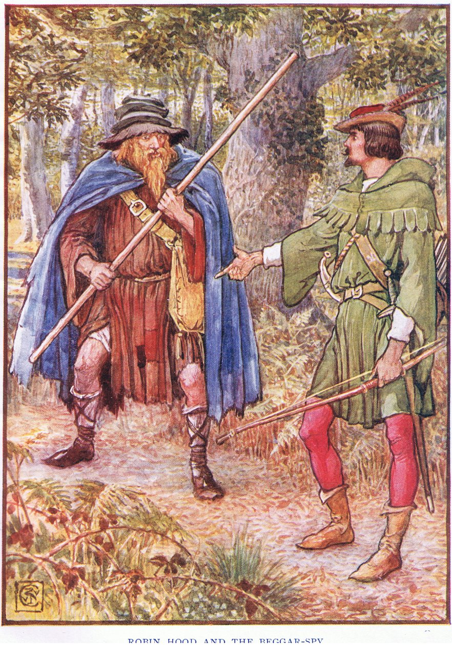 Robin Hood und der Bettler von Walter Crane