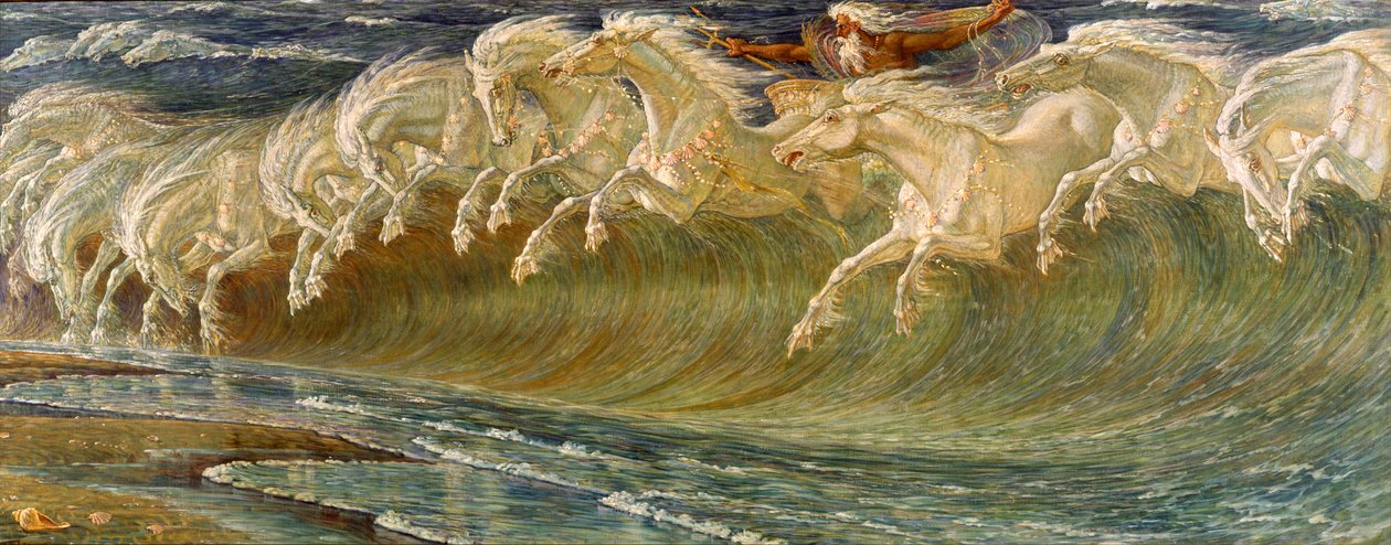 Die Pferde des Neptun, 1892 von Walter Crane