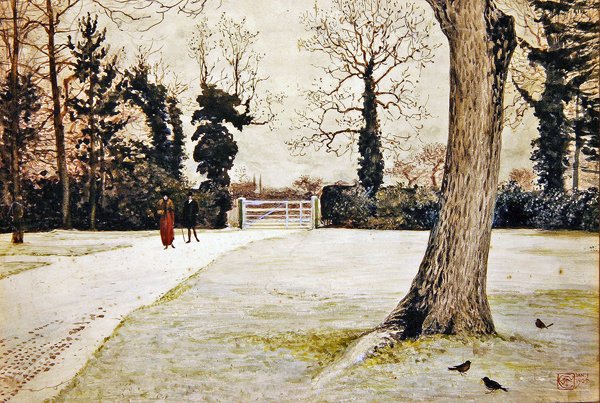 Yew Tree Farm, Brundish Farm, Suffolk von Walter Crane