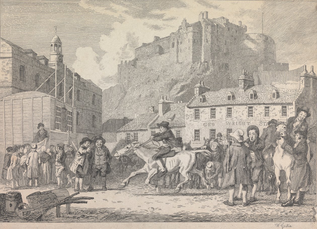Edinburgh Castle und Pferdemarkt von Walter Geikie