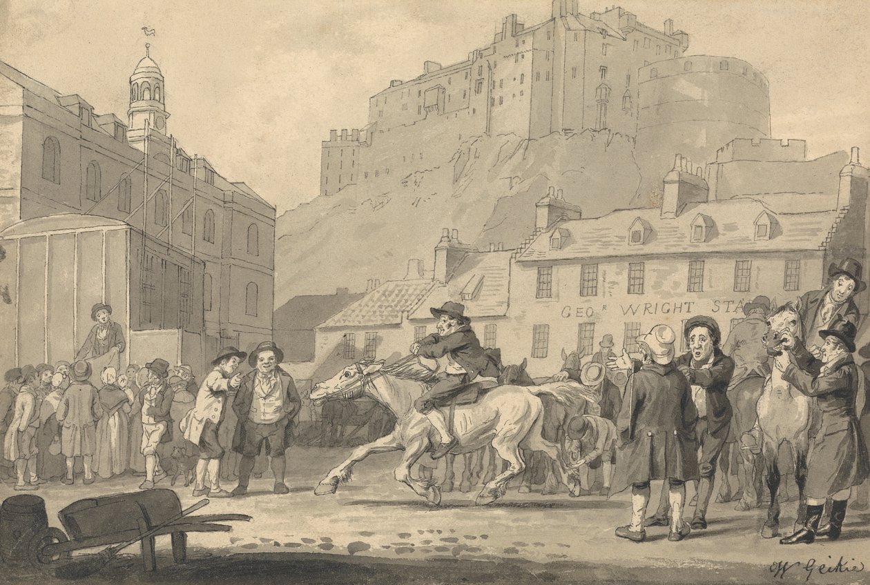 Edinburgh Castle und Pferdemarkt von Walter Geikie