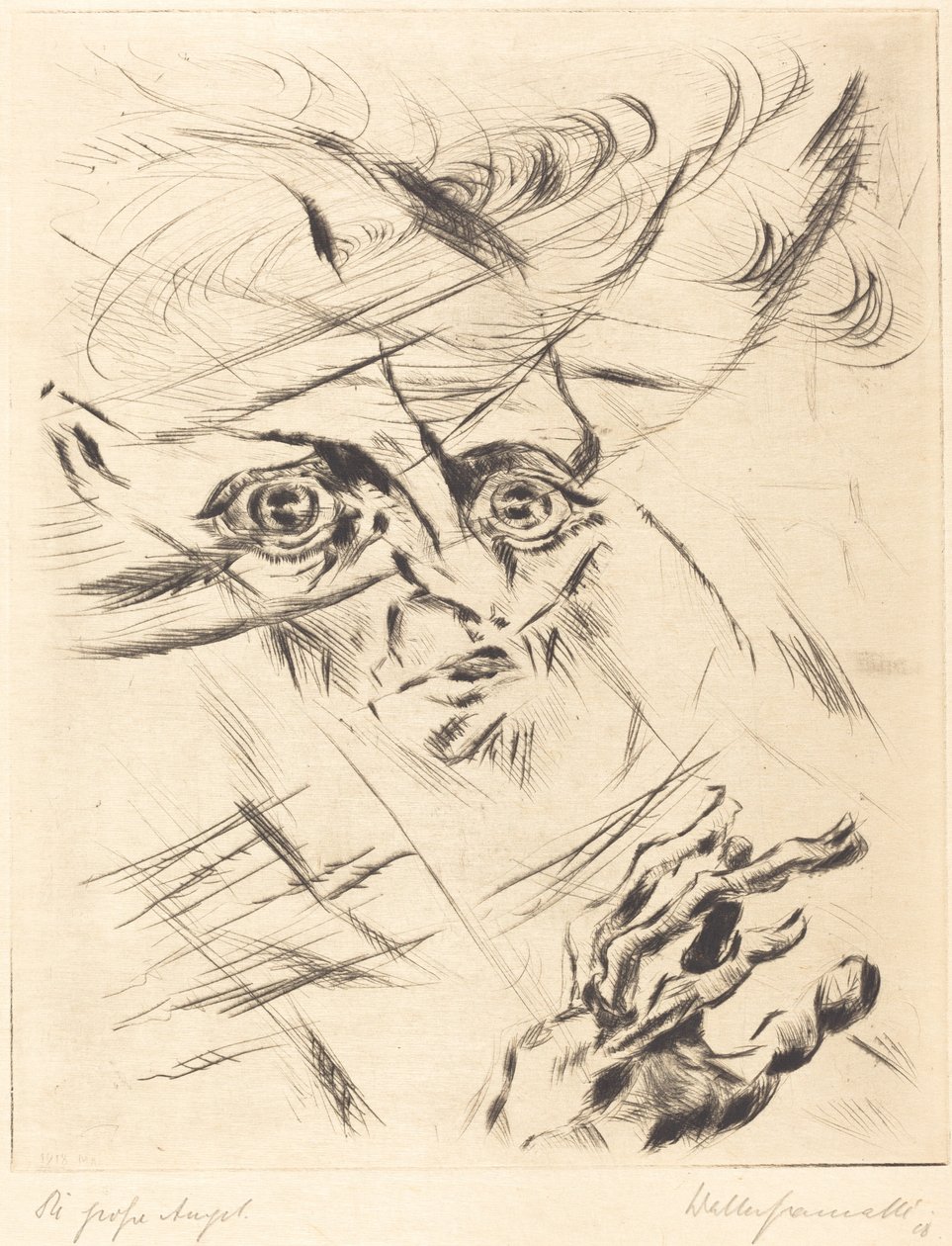 Die Große Angst, 1918 von Walter Gramatte