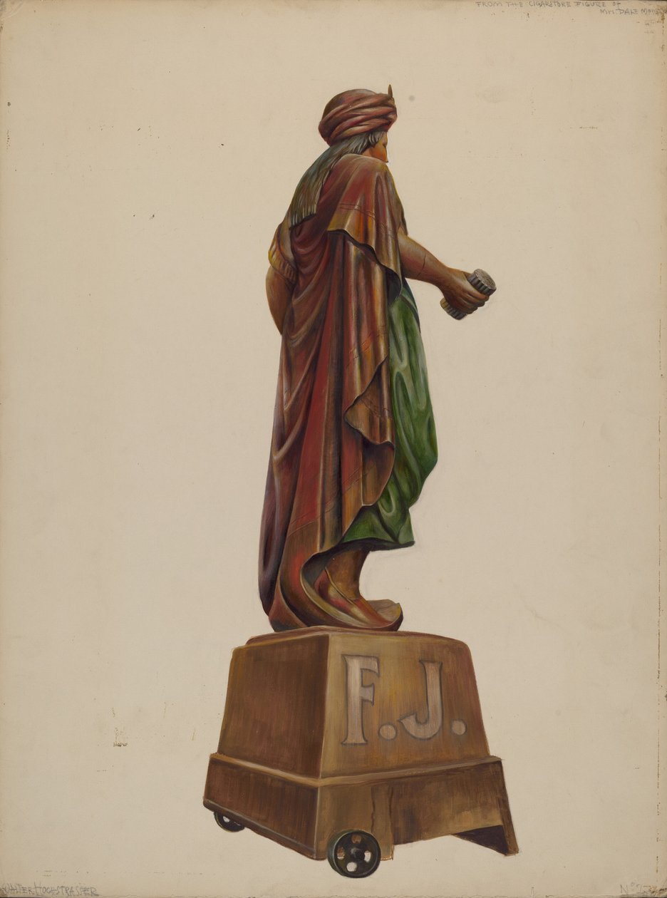 Zigarrenladen-Figur, ca. 1937 von Walter Hochstrasser