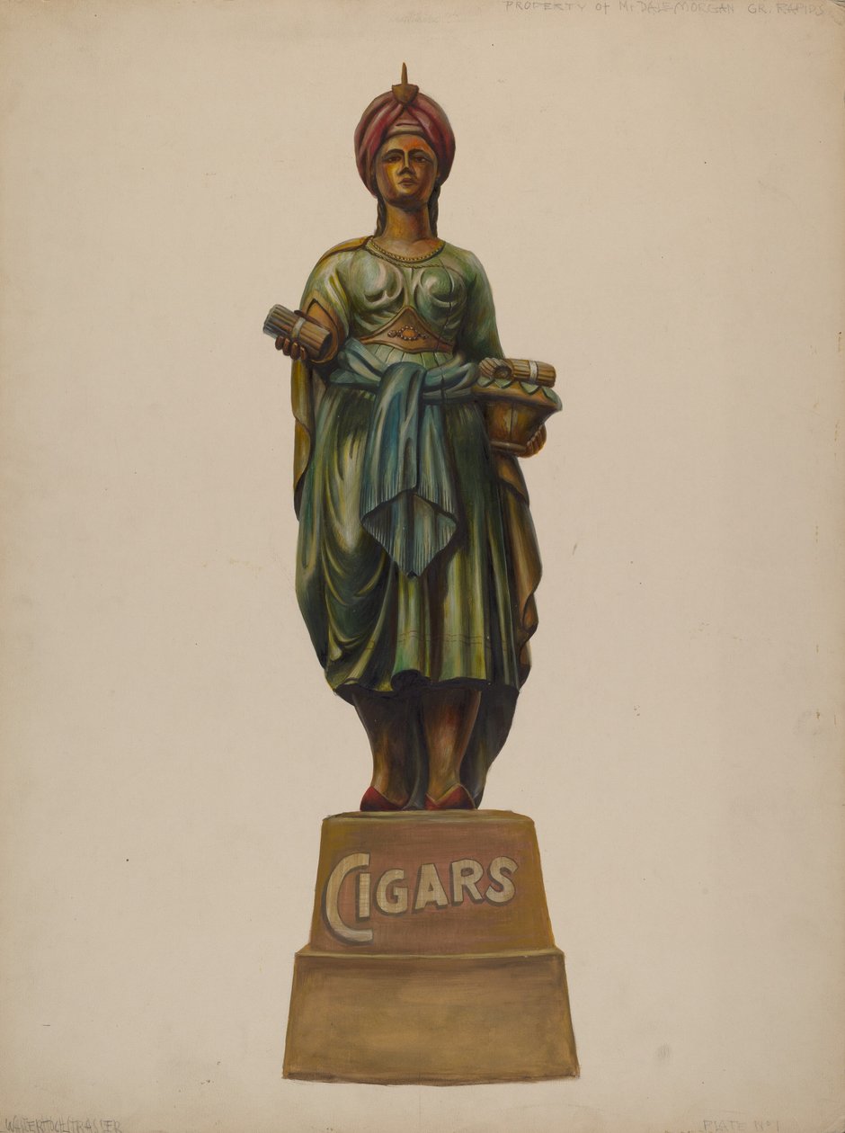 Zigarrenladen-Figur, um 1937 von Walter Hochstrasser