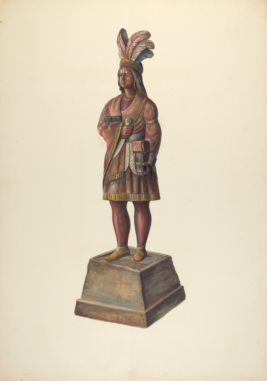Zigarrenladen-Indianer, ca. 1937 von Walter Hochstrasser