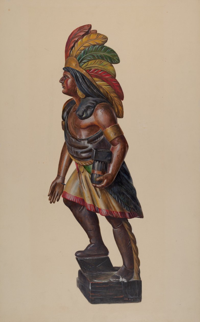 Zigarrenladen-Indianer, ca. 1937 von Walter Hochstrasser