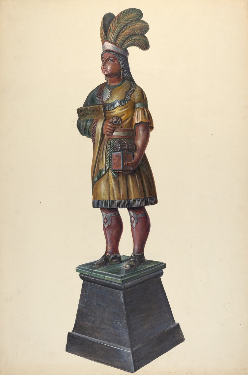 Zigarrenladen-Indianer, ca. 1937 von Walter Hochstrasser