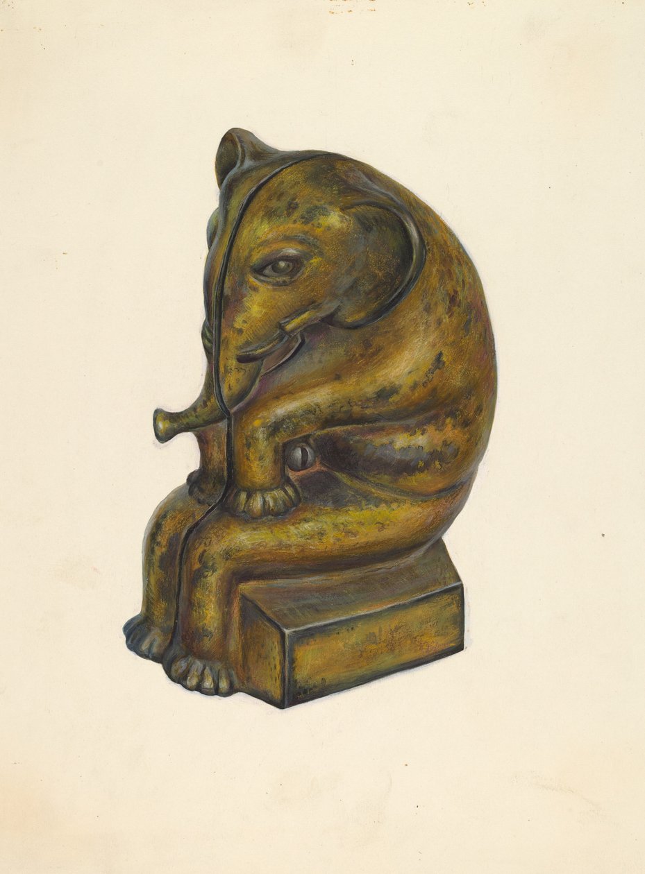 Spielzeugbank: Elefant, ca. 1939 von Walter Hochstrasser