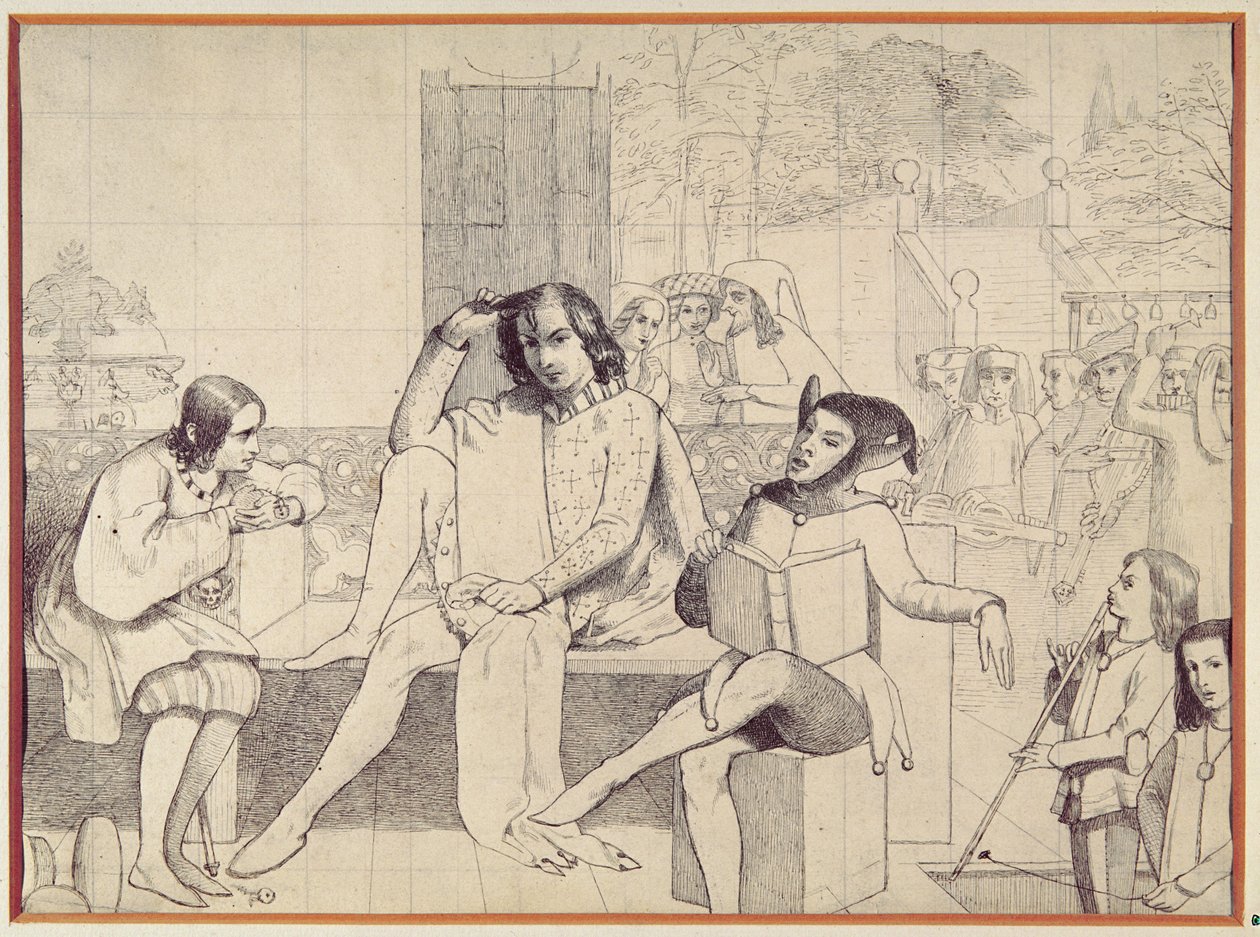 Zwölfte Nacht, ca. 1850 von Walter Howell Deverell