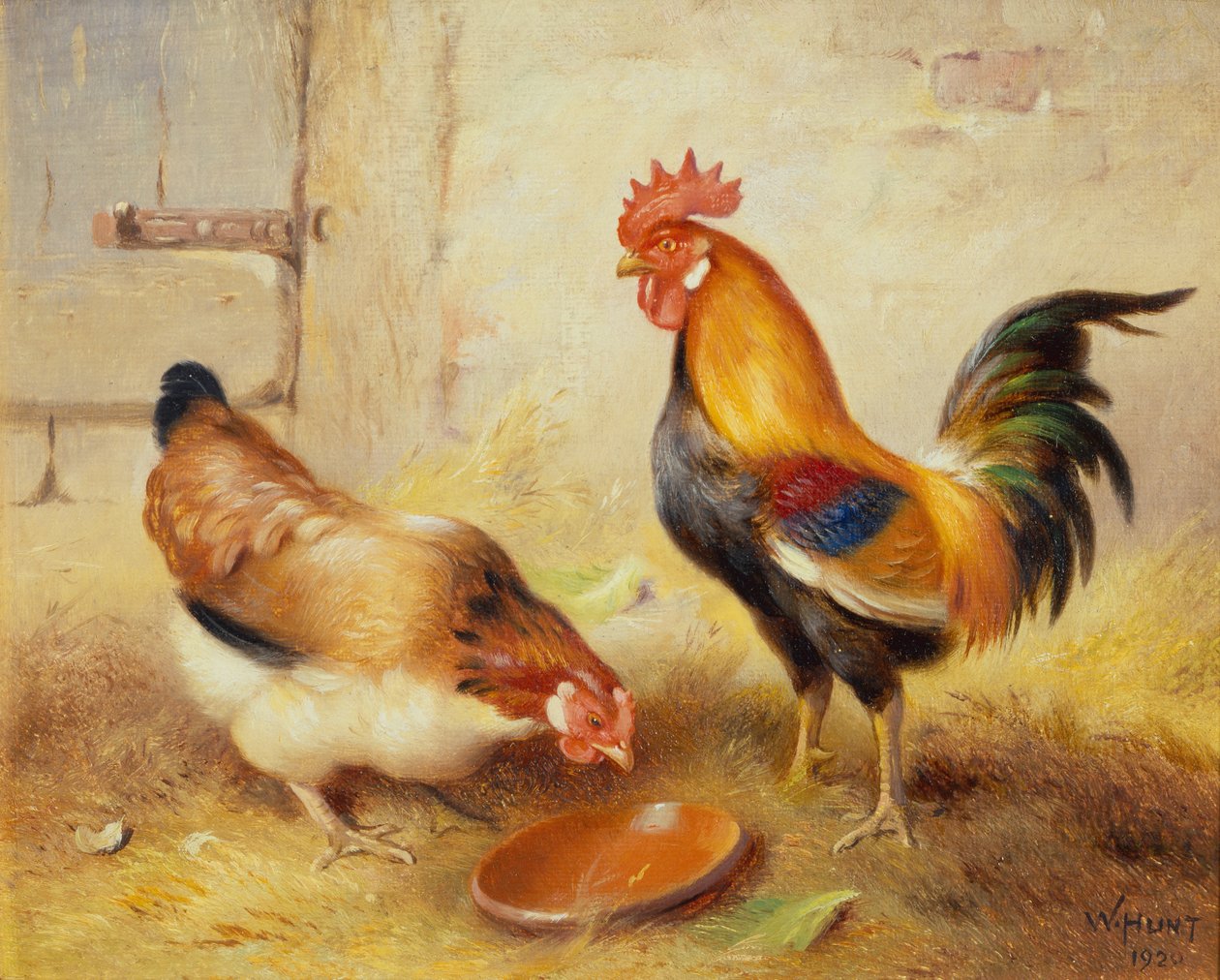 Hühner füttern von Walter Hunt
