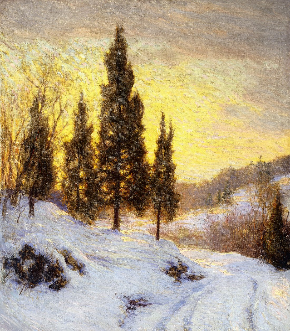 Wintersonnenuntergang von Walter Launt Palmer