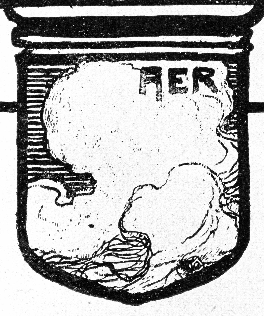 Die vier Elemente. Luft. Walther Püttners Xylographie von Walter Puttner