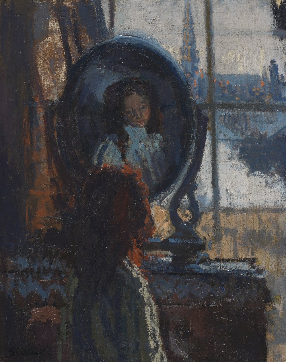 Mädchen am Spiegel, kleine Rachel von Walter Richard Sickert