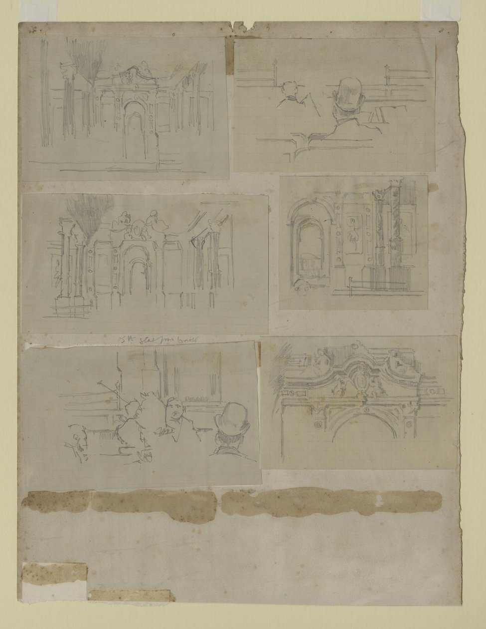 Mehrere Studien (Bleistift auf Papier) von Walter Richard Sickert