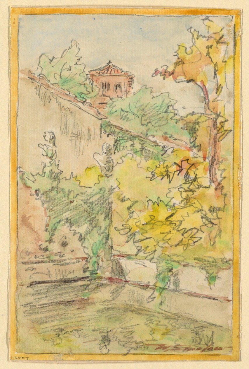 Ein Innenhof von Walter Shirlaw