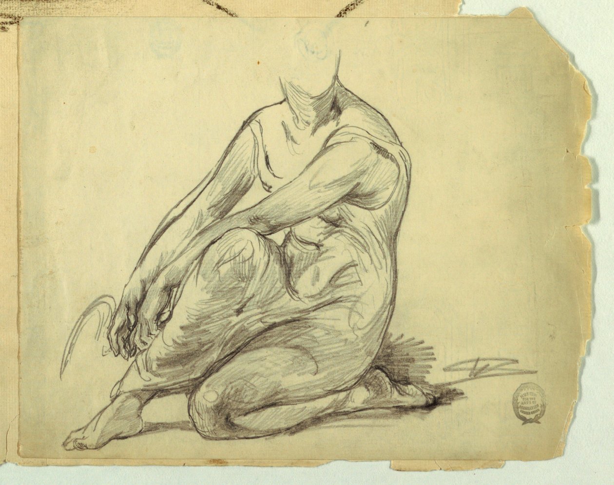 Kniende Frau von Walter Shirlaw