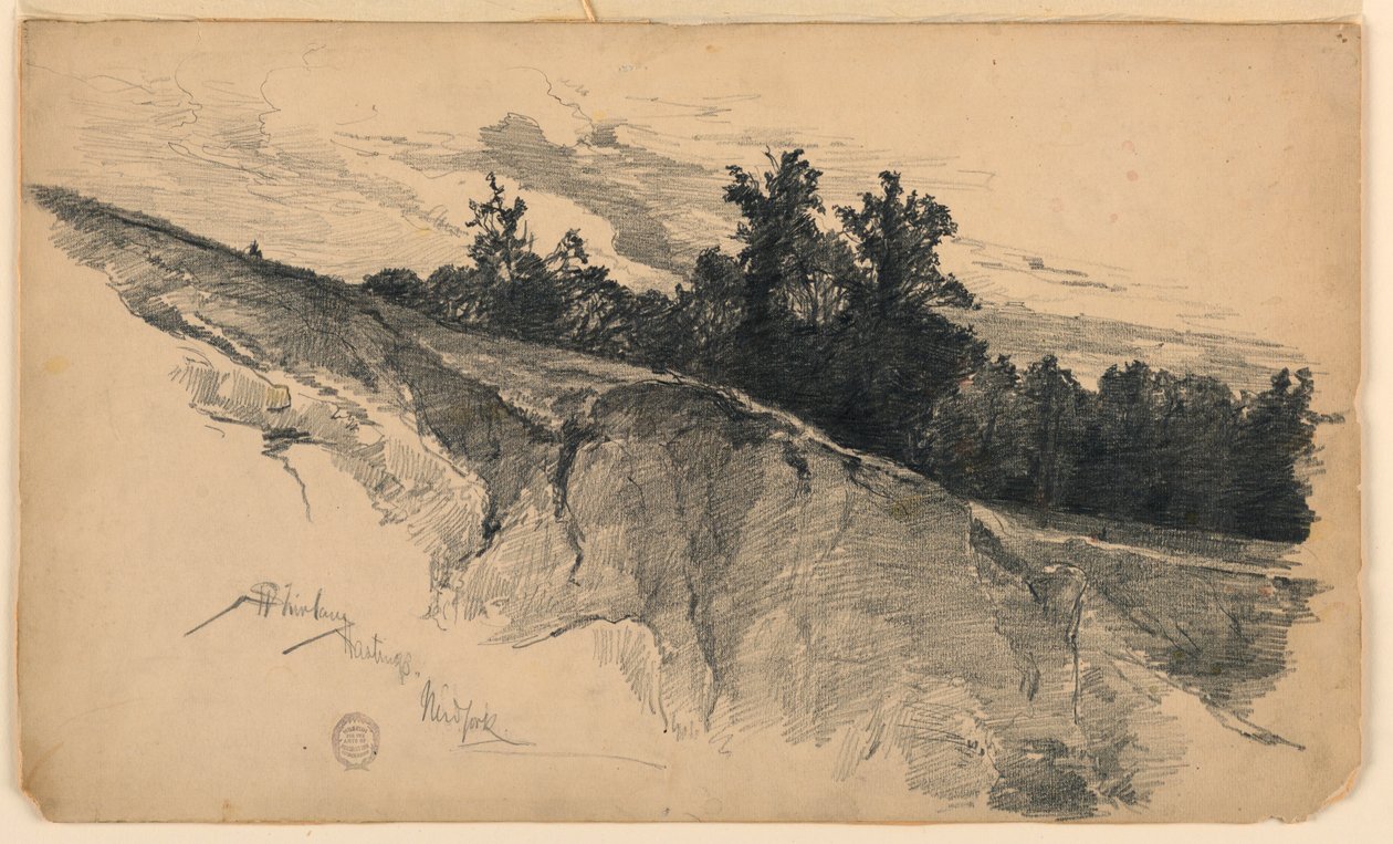 Landschaft bei Hastings, New York von Walter Shirlaw
