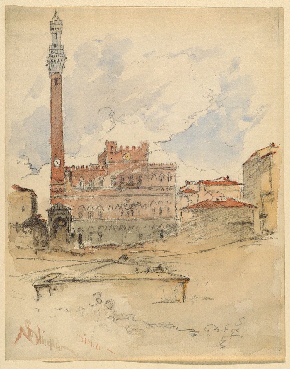 Palazzo Pubblico, Siena von Walter Shirlaw