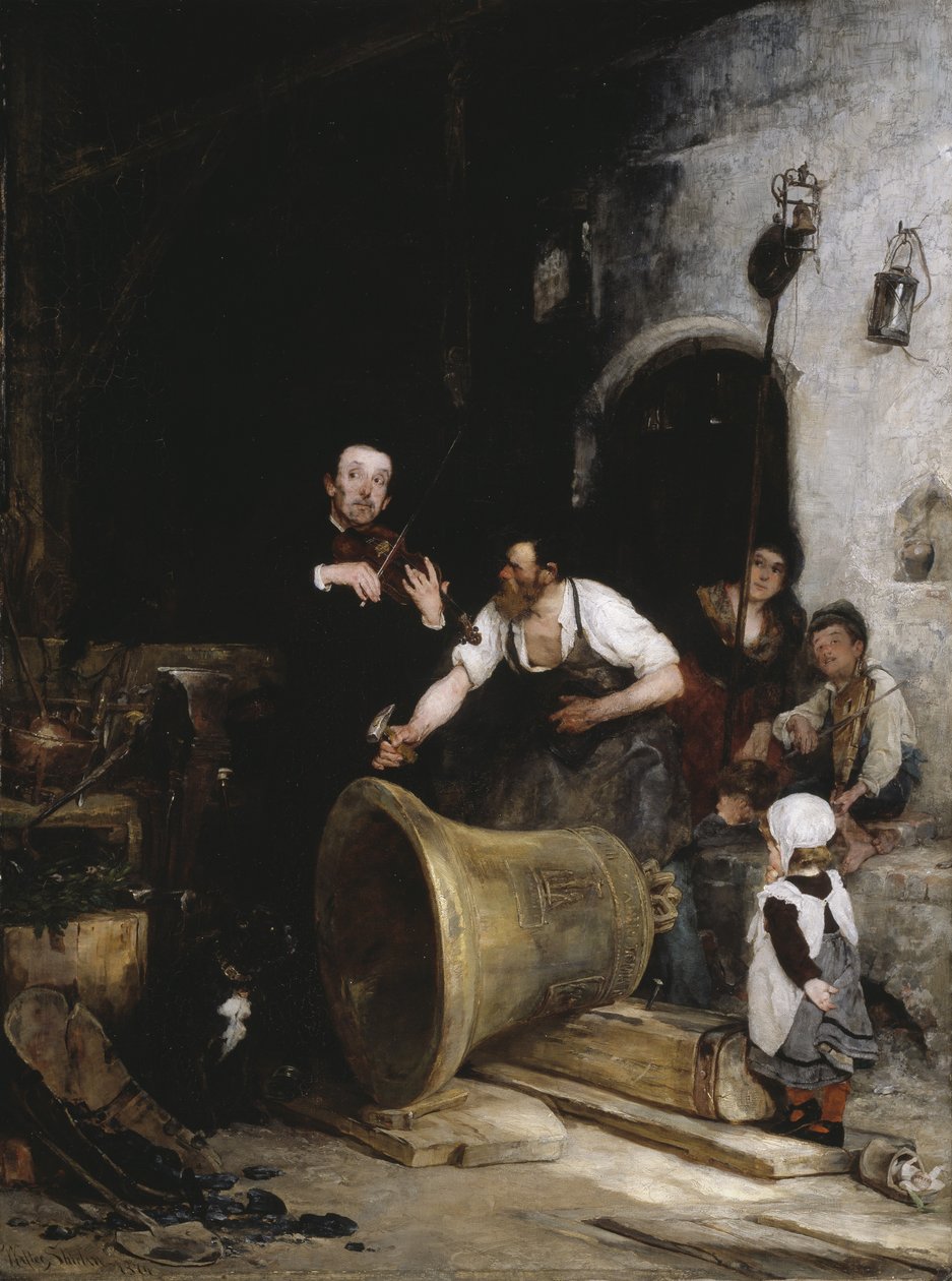 Das Glockenläuten, 1874 von Walter Shirlaw