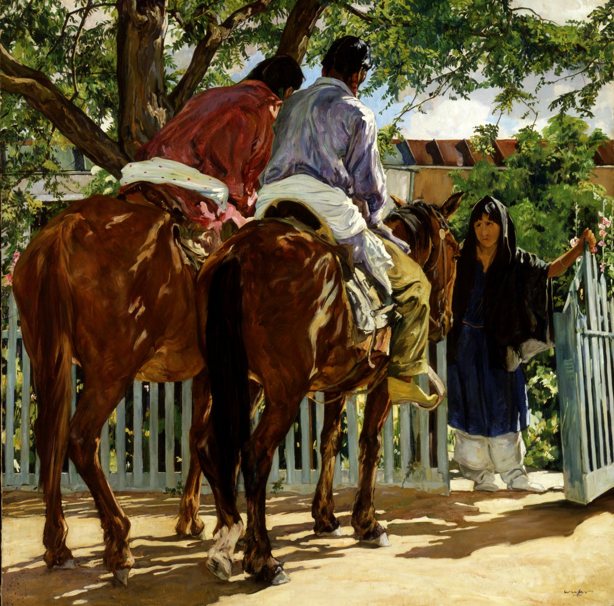 Besucher, ca. 1926 von Walter Ufer