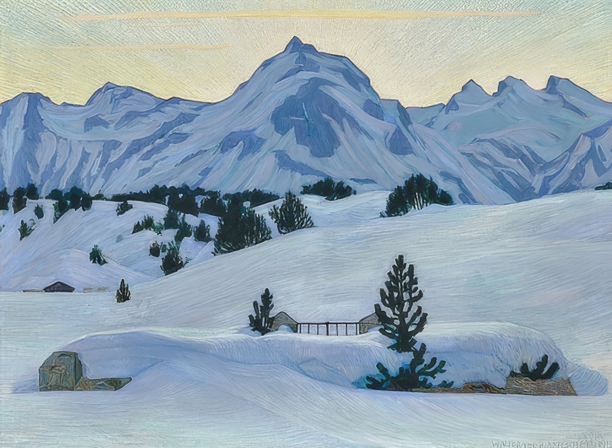 Winterlandschaft bei Maloja von Walter von Ruckteschell
