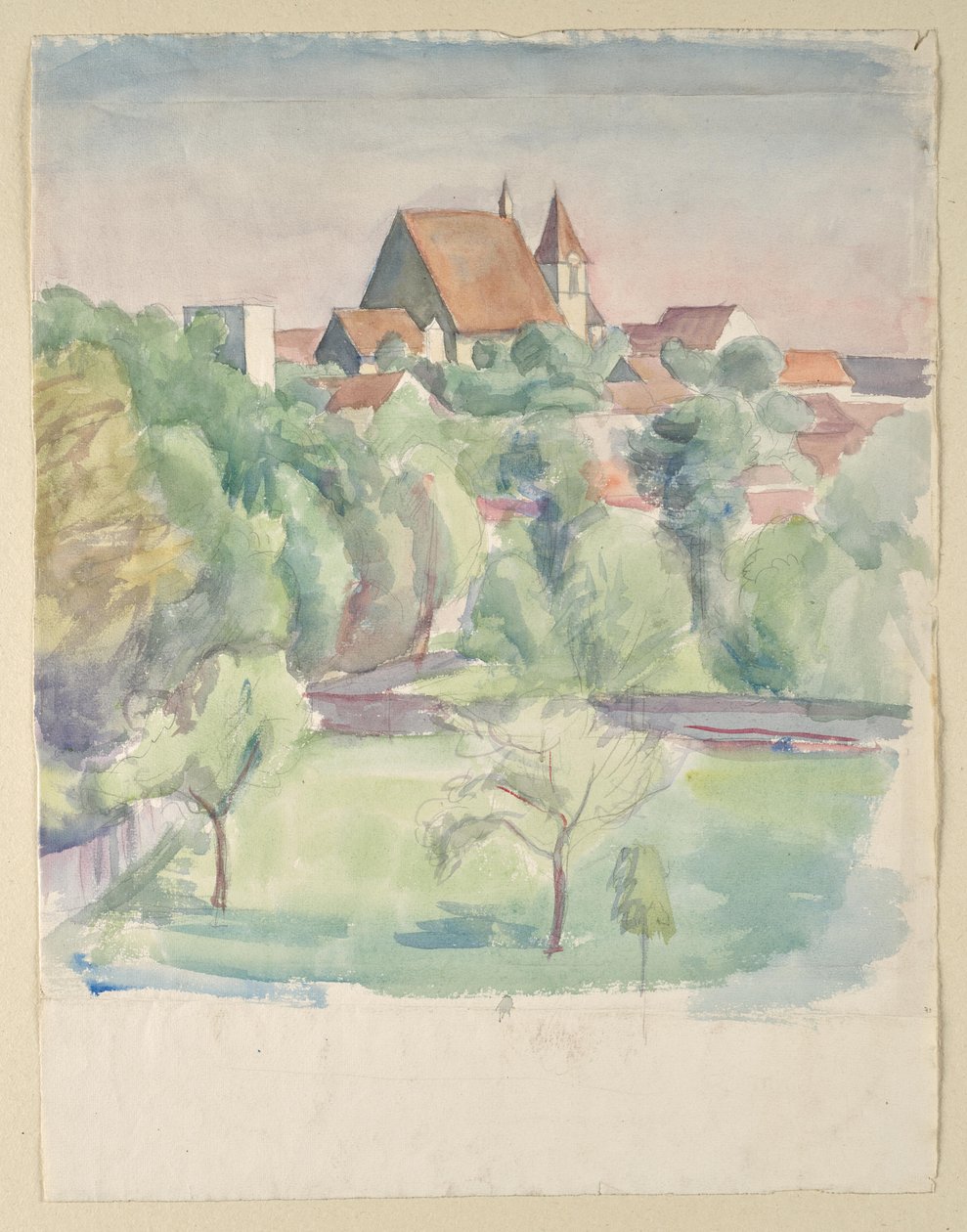 Landschaft mit Kirche von Walther Gamerith