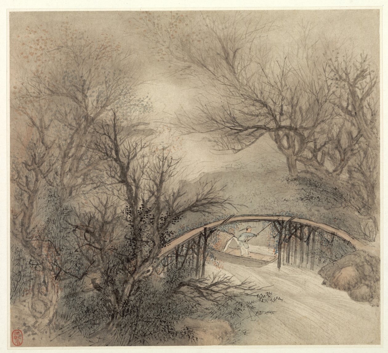 Album der Landschaften: Blatt 1 von Wang Gai