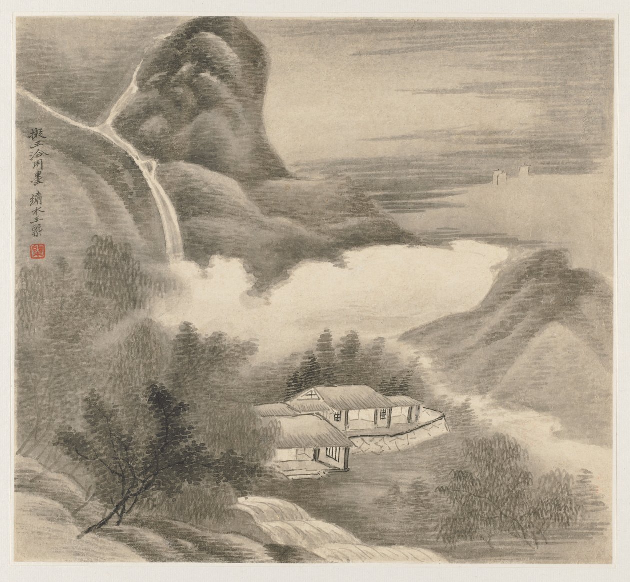 Album der Landschaften: Blatt 5 von Wang Gai