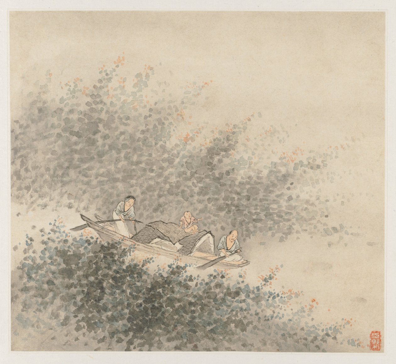 Album der Landschaften: Blatt 6, 1677 von Wang Gai